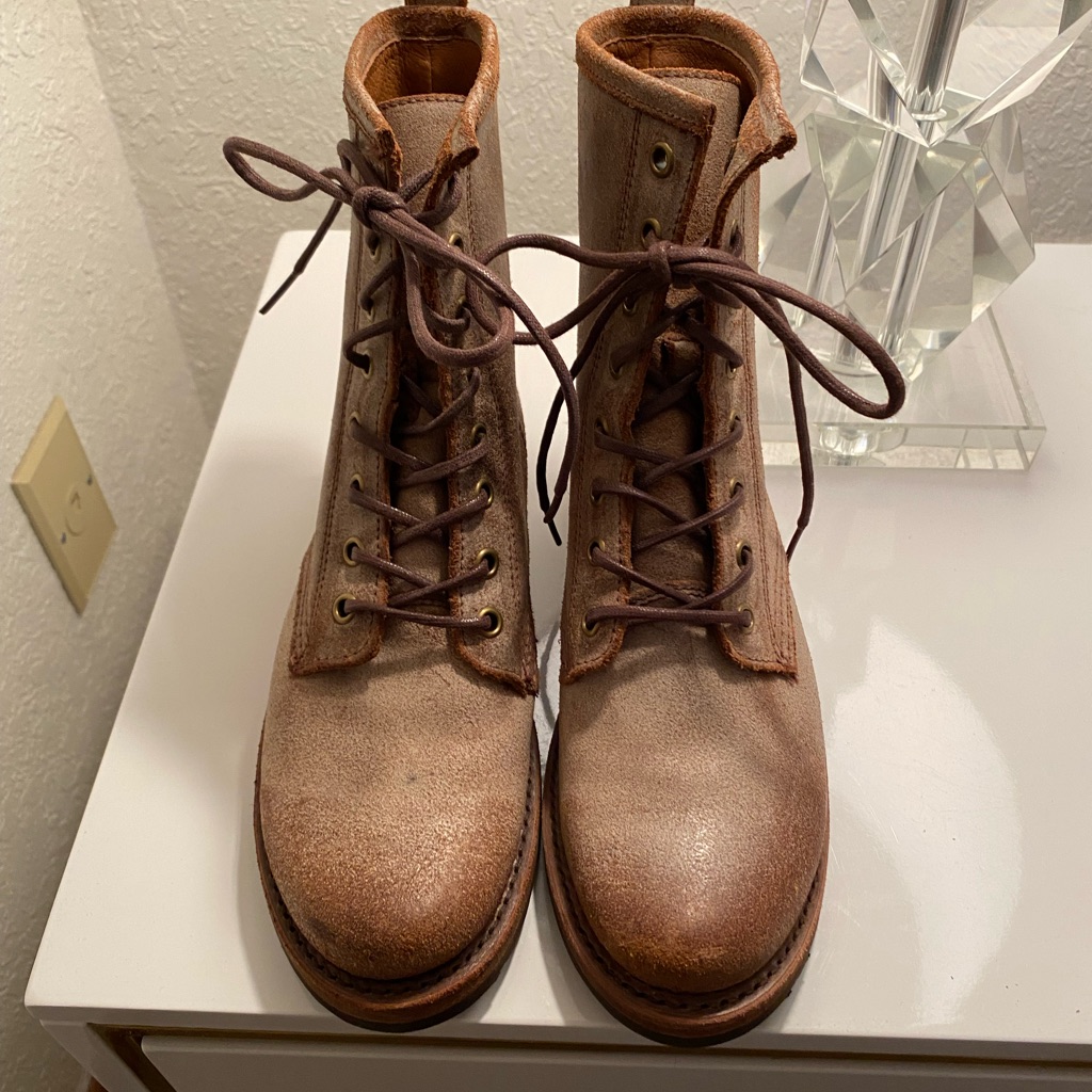 Frye Distressed Combat Boots 6